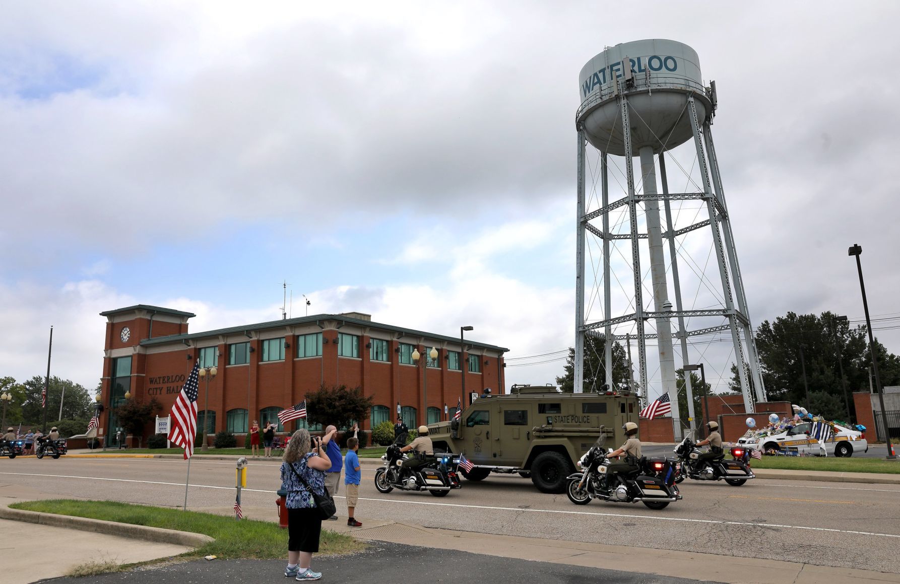 Funeral in Waterloo for Illinois State Trooper Nick Hopkins